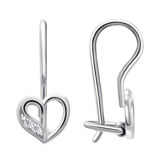 Серьги из серебра с бриллиантами