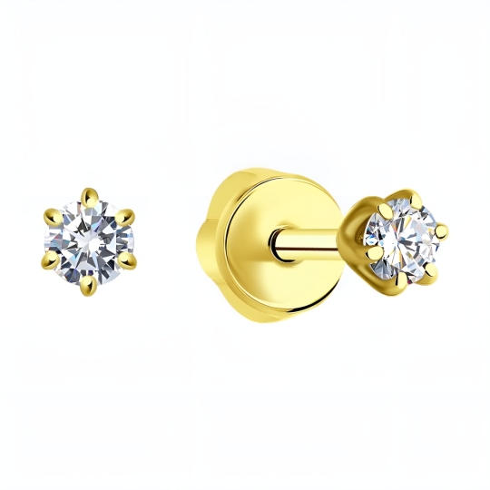 Серьги из золота с ониксами