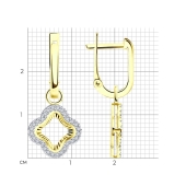 Серьги из лимонного золота с бриллиантами