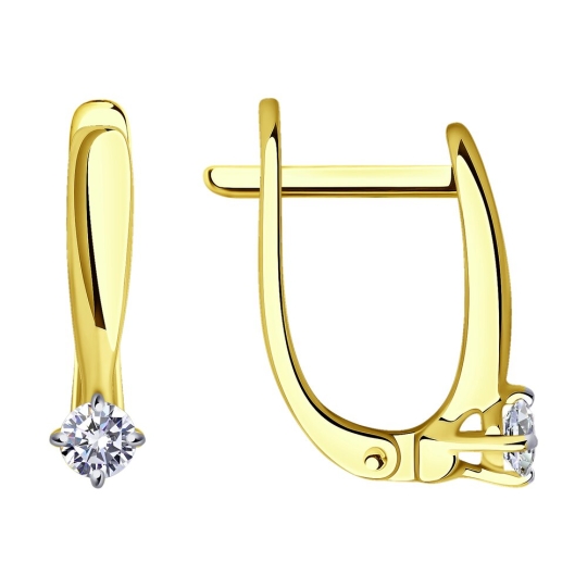 Серьги-конго из золота