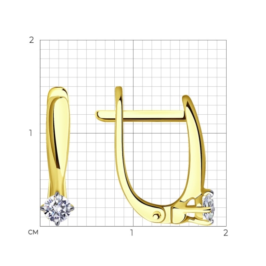 Серьги-конго из золота