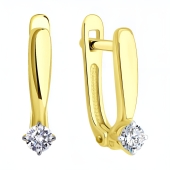 Серьги из лимонного золота с бриллиантами