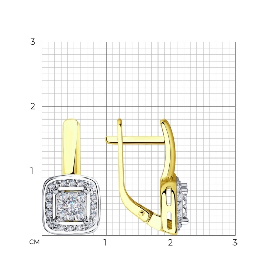 Серьги из золота с бриллиантами
