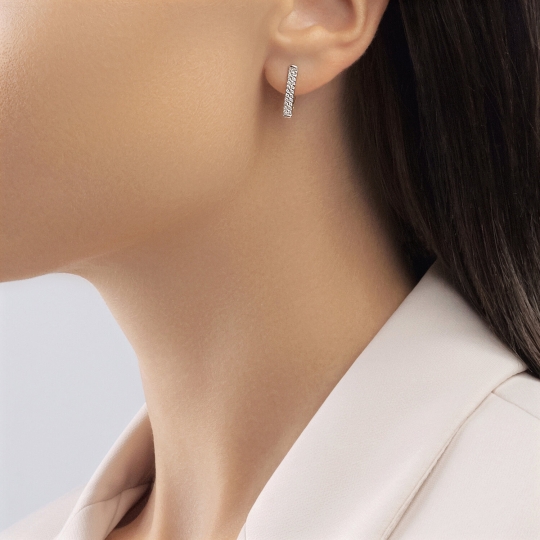 Серьги из золота с фианитами