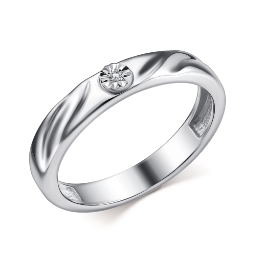 Кольцо из серебра с фианитами