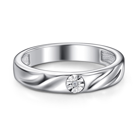 Кольцо из серебра с фианитами