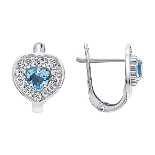 Серьги из серебра с гранатами