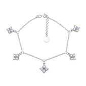 Браслет из серебра с фианитами