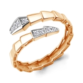 Кольцо из серебра с фианитами