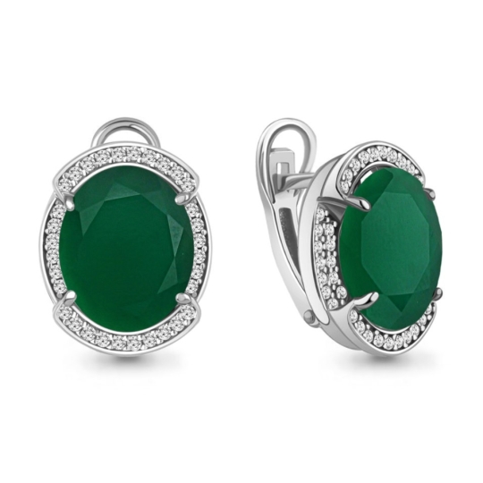 Серьги из серебра с топазами