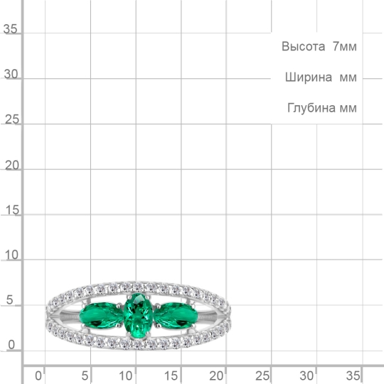 Кольцо из серебра с эмалью