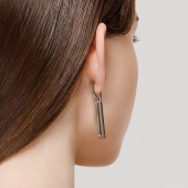 Серьги из серебра с фианитами