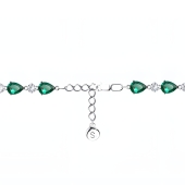 Браслет из серебра с фианитами