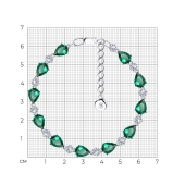 Браслет из серебра с фианитами