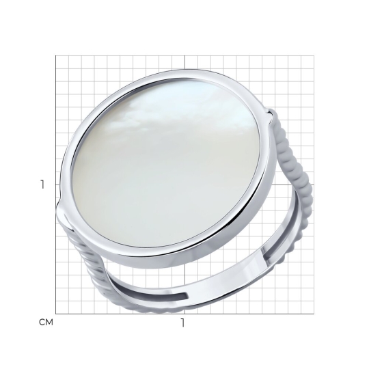 Кольцо из серебра с перламутром