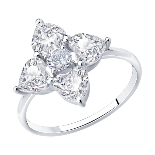 Колье из серебра с фианитами