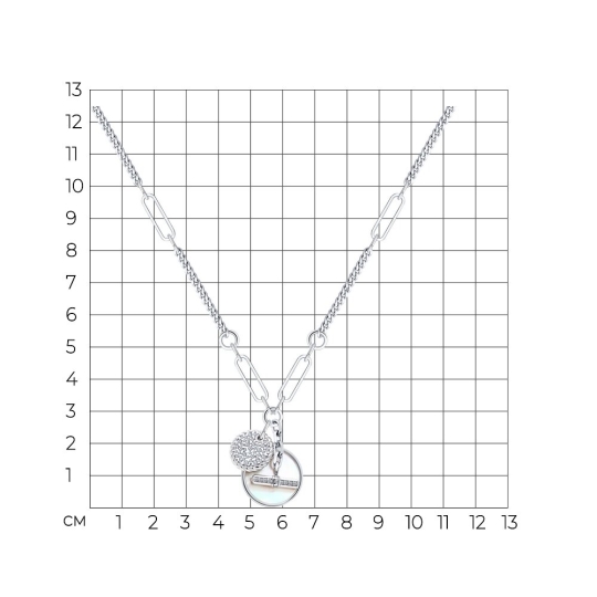 Колье из серебра с фианитами