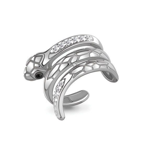 Серьги из серебра с фианитами