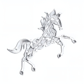 Брошь из серебра с фианитами 