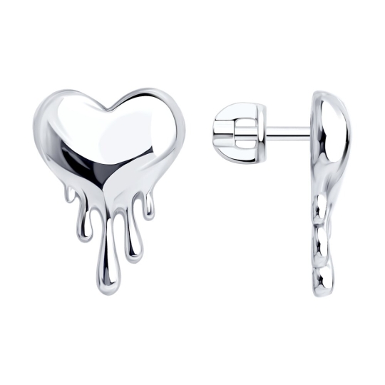 Асимметричные серьги-трансформеры из серебра