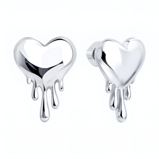 Асимметричные серьги-трансформеры из серебра