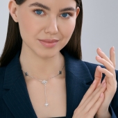 Колье из серебра с фианитами