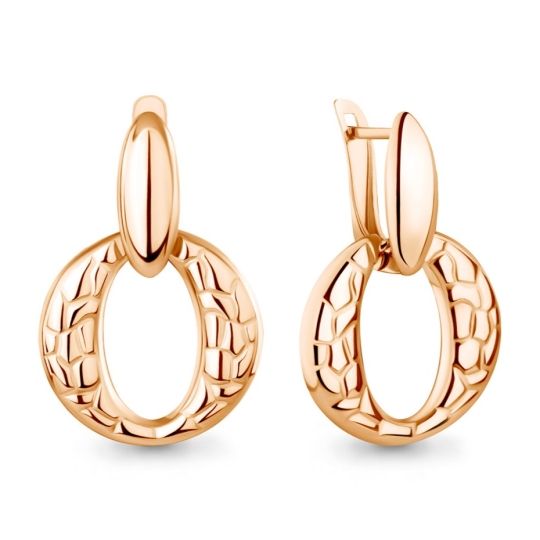 Серьги-эльфы из серебра с лунными камнями и фианитами