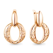 Серьги из серебра с позолотой