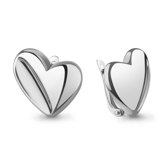 Серьги из серебра с фианитами