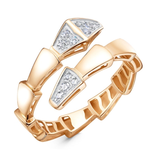 Серьги из золота с фианитами