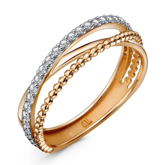 Кольцо из золота с фианитом