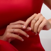 Кольцо из золота с фианитами