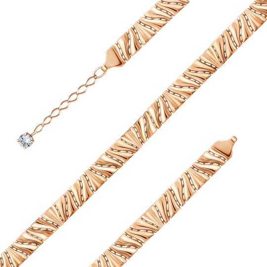 Браслет из золота плетения "Бисмарк"