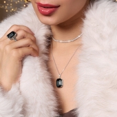 Подвеска из серебра с ювелирным кристаллом