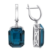 Серьги из серебра с ювелирными кристаллами