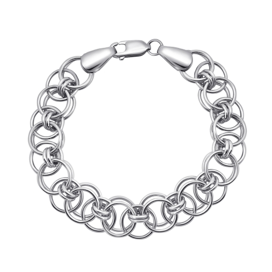 Браслет на ногу из серебра