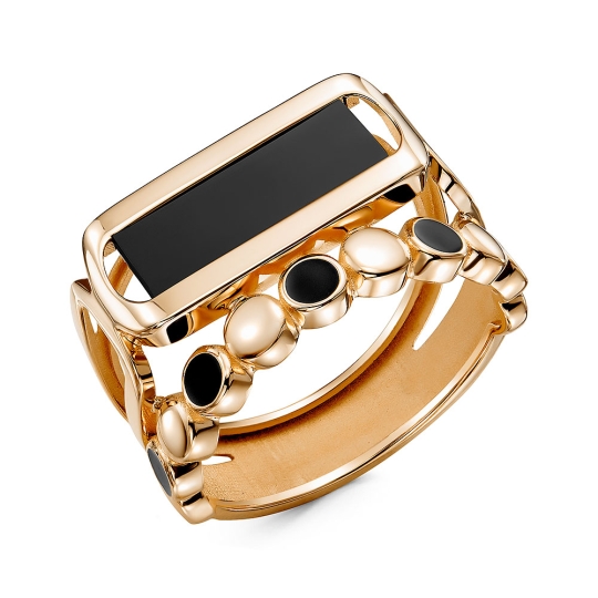 Подвеска из золота с эмалью и фианитом