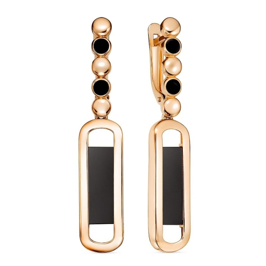 Подвеска из золота с эмалью и фианитом