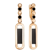 Серьги из золота с эмалью и фианитами