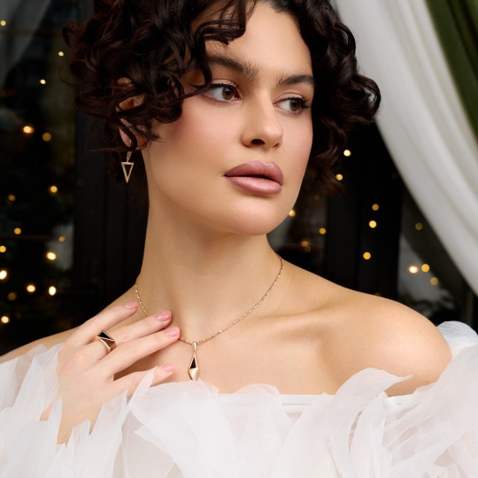 Серьги из золота с фианитами