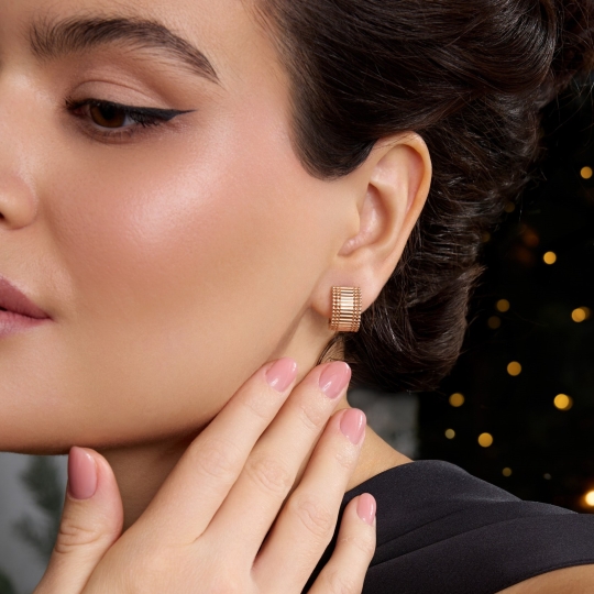 Серьги из золота с фианитами