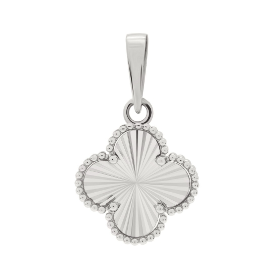 Подвеска из серебра с кварцем и фианитами