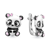 Серьги из серебра с эмалью