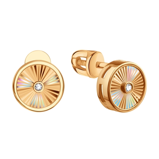 Серьги из белого золота с бриллиантами