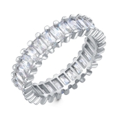 Кольцо из серебра с фианитами