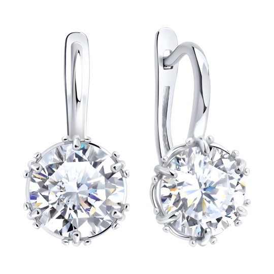 Кольцо из серебра с фианитом