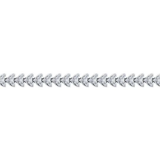 Браслет из серебра с бриллиантом