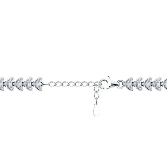 Браслет из серебра с бриллиантом