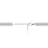 Браслет из серебра с фианитами