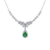 Колье из серебра с фианитами